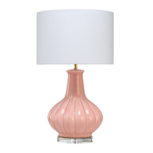 Gabrielle Table Lamp (Light Pink Crackle)