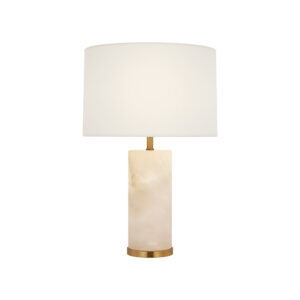 Lineham 16" Cordless Accent Lamp (Alabaster with Linen Shade)
