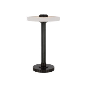 Aran 9" Rechargeable Accent Lamp (Bronze and Alabaster)