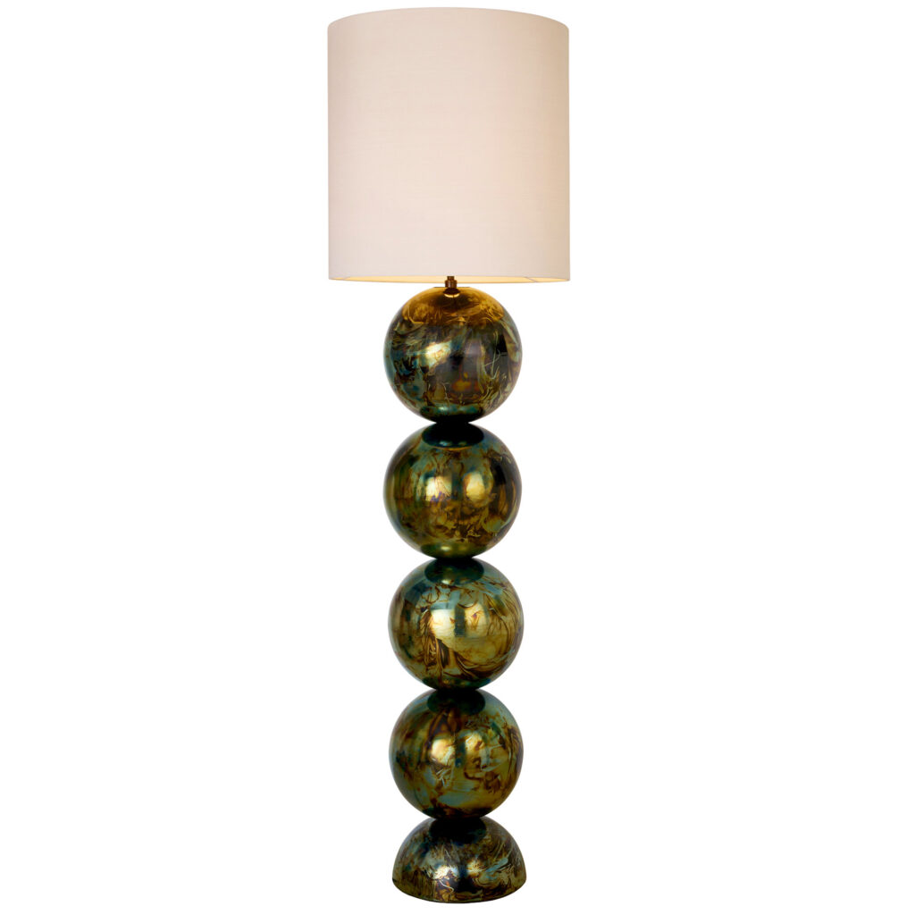 Delft Sphere Floor Lamp (Black Silver) - Bloomingdales Lighting