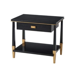 Fulham End Side Table (Ebony and Brass)