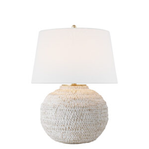 Avedon Small Table Lamp (Plaster White Rattan)