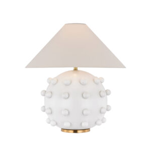 Linden Medium Orb Table Lamp (Plaster White)