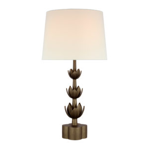 Alberto Large Triple Table Lamp (Antique Bronze Leaf)