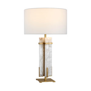 Malik Large Table Lamp (Brass and Alabaster)