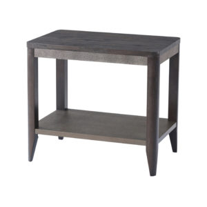 Riley Side Table (Primavera and Tempest Grey Leather)