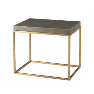 Fisher Side Table (Tempest Shagreen and Brass)