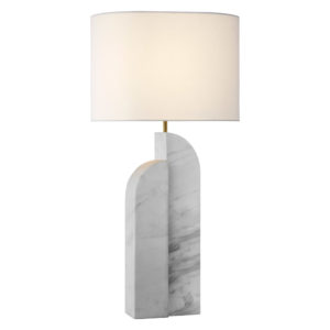 Savoye Left Table Lamp (White Marble)