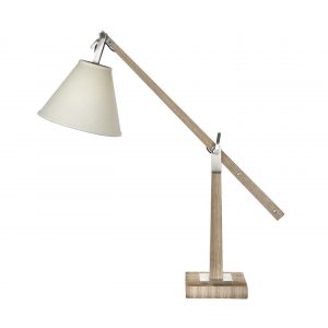 Sonora Table Lamp with Adjustable Arm (Weathered Oak)