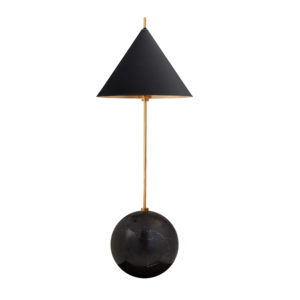 Cleo Orb Table Lamp (Brass and Black)