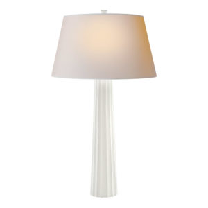 Fluted Spire Large Table Lamp (Plaster White)