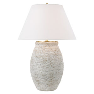 Avedon Large Table Lamp (Plaster White Rattan)