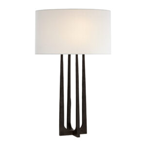 Scala Table Lamp (Aged Iron with Linen Shade)