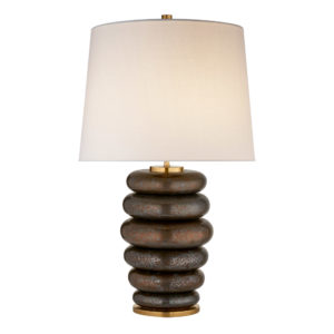 Phoebe Stacked Table Lamp (Crystal Bronze)
